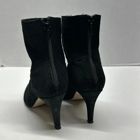 Free People Willa Leather Ankle Witchcore Booties Boots Snake Embossed Black 36 - Picture 5 of 11